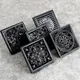 4 inch Square Floor Drains Black Brass Shower Drains Bathroom Floor Drain Waste Grate Drain