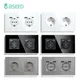 BSEED EU Wall Sockets Double Power Outlets White Black Double Frame USB Type-C Phone Charge Port