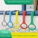 1pc Plastic Pull Ring for Playpen Solid Color Baby Crib Hooks Stand Rings Baby Walking Assist Tools