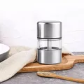 Mini Salt and Pepper Grinder Manual Grinder Stainless Steel Herb Spice Rose Salt Mills for Camping