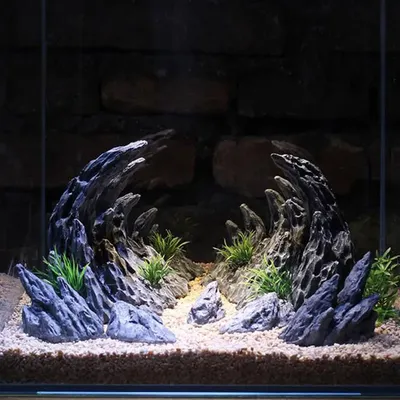 Resin Aquarium Decoration Fish Tank Simulated Canyon Ornament Acuario Rocks for Aquarium Fish Decor 2pcs
