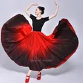 Gonna da donna Flamenco spagnola pratica di danza gonna lunga altalena gonna sfumata prestazioni di