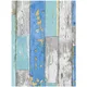 Peel and Stick Wood Plank Wallpaper Blue/Gray/Brown Vinyl Self Adhesive Wall Paper Design for Walls
