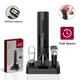 Electric Wine Bottle Opener Automatic Red Wine Corkscrew Wine Opener With Foil Cutter Base Wine