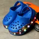 Flashing Girl Boy Kids Sneaker Hole Sandals First Walker Children's Boots in Summer Hollow Baby