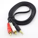 1.5m 3m 5m 10m 3.5mm Plug Jack Connector To 2 Rca Male Music Stereo Adapter Cable Audio Aux Line For