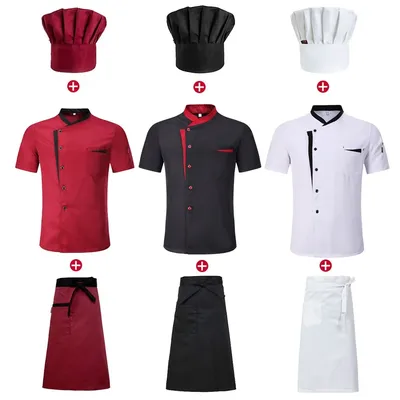 Summer Chef Set manica corta ristorante Hotel cucina abbigliamento da lavoro uomo traspirante