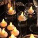 LED Candles 12pc Flameless Floating Candle Waterproof Flickering Tealights Battery Operated For Pool