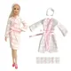 NK Official Doll 1/6 Bathrobe Dress Set: fashionable White lace up dress bathrobe + hair band+bath