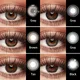 VisualClick 1Pair Korean Prescription Lenses Colored Contact Lenses for Eyes Big Eye Lenses Brown