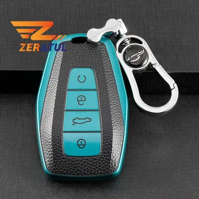 TPU Leather Shell Fob For Geely Coolray 2019-2020 Atlas Boyue NL3 Emgrand X7 EX7 SUV GT GC9 Borui Car Remote Key Case Cover