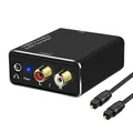 Convertitore Audio digitale-analogico, DAC Digital SPDIF Optical to Analog L/R RCA e adattatore Audio Stereo AUX da 3.5Mm