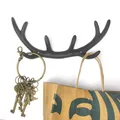 Vintage Cast Iron Deer Antlers Wall Coat Hooks Rack Decorative Wall Mount Hook Clothes Antler Design