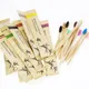 50Pcs Kids Bamboo Toothbrush Soft Bristles Eco Plastic-Free Toothbrushes Oral Care Wooden Tooth