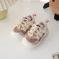 Children Shoes Cute Soft Sole Patchwork Baby Infant Shoes Girls Cow Suede Toe Protection Casual