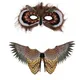 634C Halloween Owl Mask Owl Wings Animal Cosplay-Dress Up Wings Performance-Props