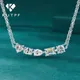 Moissanite Pendant Necklace 925 Sterling Silver Heart-shaped Oval Water Drop Emerald Cut Diamond