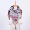 Clothing Accessories Womens Scarves Winter Warm Neck Protect Vintage Bohemian Ethnic Style Square