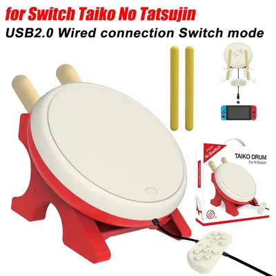 For Nintendo Switch Game Console Taiko Drum with Drumstick Wired Taiko Drum For Taiko No Tatsujin