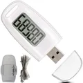 3D Pedometer for Walking Simple Walking Step Counter USB Rechargeable Step Tracker with Backlight