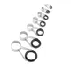 7Pcs/Set Mixed Size Fish Pole Repair Kit Line Rings Eyes Fishing Rod Guide Set Направляющий Аппарат