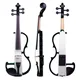 4/4 Electric Violin Fiddle Student Solid Violin Starter Kit with Case+Bow+Audio Cable+Strings Silent
