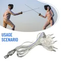 Sport Fencing Body Cords For Foil/Epee Professional Cords Stainless Steel Foil Cord Fencing Hand