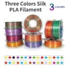 Filamento PLA 1.75mm filamento per stampante 3D in seta tricolore filamento in PLA di seta