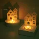 Love House Candle Holder Silicone Mold DIY Gypsum Castle House with Window Table Top Ornament Candlestick Decoration Home Crafts