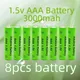 2024 AAA battery 3000 mAh rechargeable battery AAA 1.5 V 3000 mAh Rechargeable New Alcalinas drummey