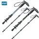 T-handle Short Walking Stick Carbon Fibers 3 Sections Telescopic Mountain-climbing Crutch 46-100cm
