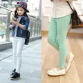 3-9 anni bambini ragazze pantaloni a matita Color caramella pantaloni lunghi elastici in cotone con