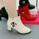 2023 high-heeled boots female spring and autumn single boots new women's shoes zip white waterproof