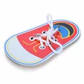 Montessori Learning Educational Toys For Children Wooden Toys Lacing Shoes Creative Puzzle Games
