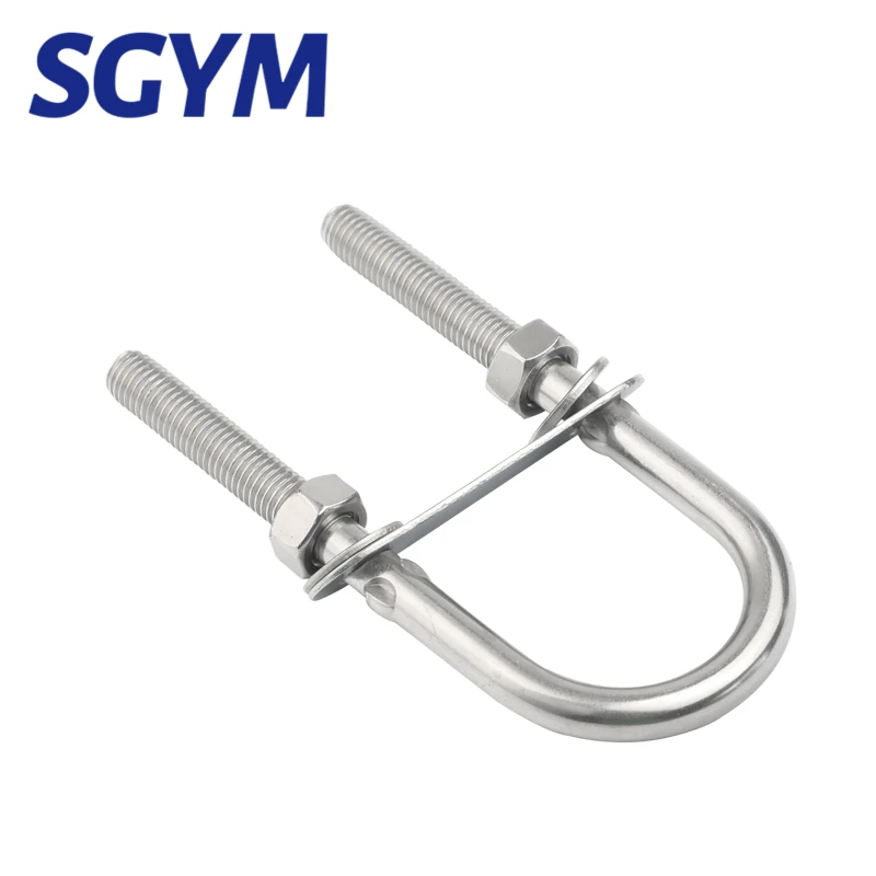 Hot 1 pz M4 M5 M6 M8 M10 M12 U Bullone 26mm 30mm 50mm Larghezza interna U-Bolt con dadi Telaio Cinghie 304 In Acciaio Inox di Fissaggio