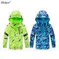 Dubbped Boys Coat Spring Winter Fleece Jacket Boys Windproof Raincoat Children Long Sleeve Hooded