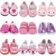 Pink Doll Shoes 7cm Bow Leather Shoes Cute Cat Canvas Fit 18Inch American Girl 43Cm Baby Born