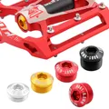 2pcs Pedal Capss For 14mm Diameter Pedals Black/Red/Gold/Silver 5/6.5/9mm Aluminum Alloy Mountain
