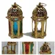 Candle Holder European Candlestick Vintage Hanging `Candle Holder Moroccan Glass Lanterns Tealight