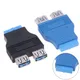 Motherboard 2 Ports USB 3.0 A Female to 20 Pin Header Female Connector Adapter USB 3.0 Compatible