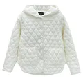 Autumn Winter 100kg Fashion Wrinkled Fabric Quilted Jacket Hooded Thin Cotton-padded Clothes Plus