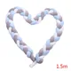 1.5m Baby Bed Bumper Braided Crib Bumper Twisted Bed Circumference Knot Stripe Soft Pad Pillow