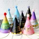 Kids Birthday Caps Decor Kids Newborn Rainbow DIY Cute Glitter Number Paper Party Hats Birthday Veil