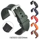 FKM Fluoro Rubber Watch Band Men Women Sport Diving Silicone Bracelet for Omega for Seiko Rolex