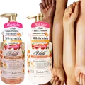 500ml Almond Whitening Body Lotion & Scrub Body Wash Exfoliating Moisturizing Whitening Skin