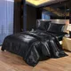 30Bedding Set 4 Pieces Luxury Satin Silk Queen King Size Bed Set Comforter Quilt Duvet Cover Flat