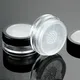 10pcs/Lot 10g Black Clear Cap Loose Powder Compact With The Grid & Lid PP Powder Jar Packing