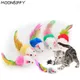 Cat Toy Mouse Mixed Loaded Feather Rainbow Ball Toys for Cats Funny Playing Toy Kitten Colorful