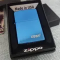 Zippo lighter Blue Ice Chrome with zippo logo Windproof Collection in box