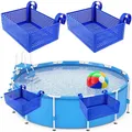 Pool Side Basket Poolside Storage Holder Stretchable Pool Basket Holder Portable Swimming Pool